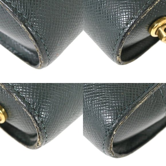 LOUIS VUITTON LV Logo Baikal Clutch Hand Bag Taiga Leather Epicea - Picture 7 of 14